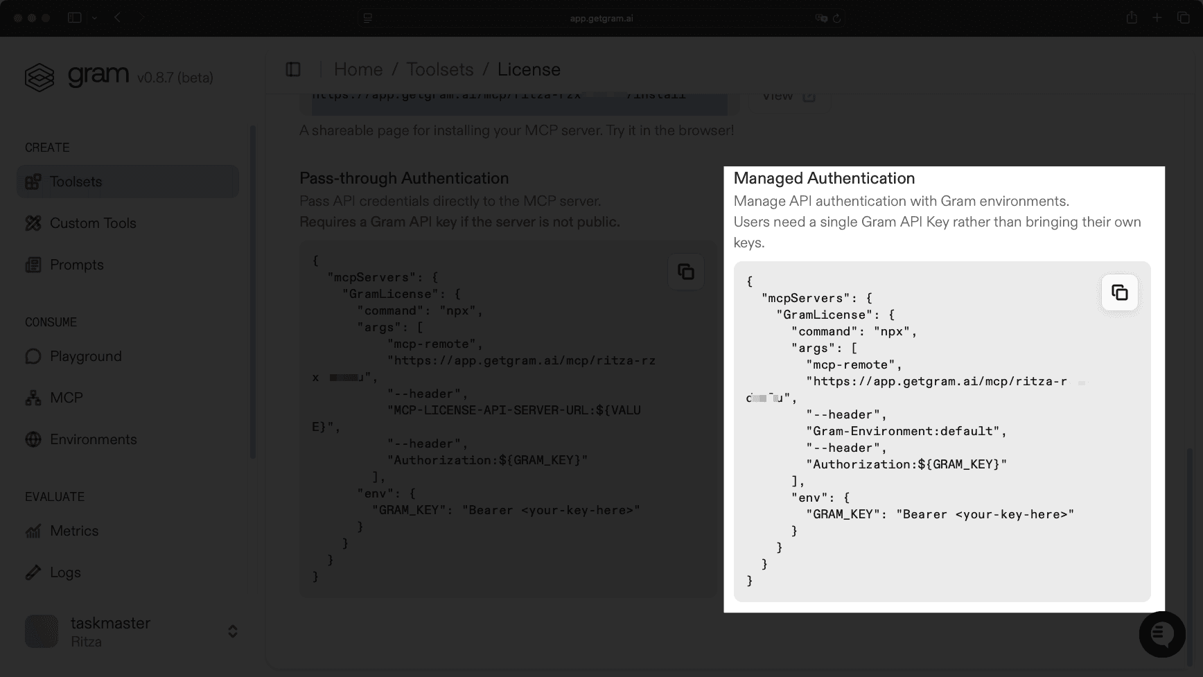Use Managed authentication