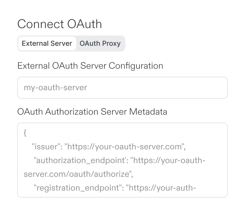 OAuth configuration